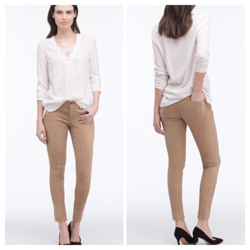 AG THE LEGGING ANKLE Polished Stretch Suede Sz 25